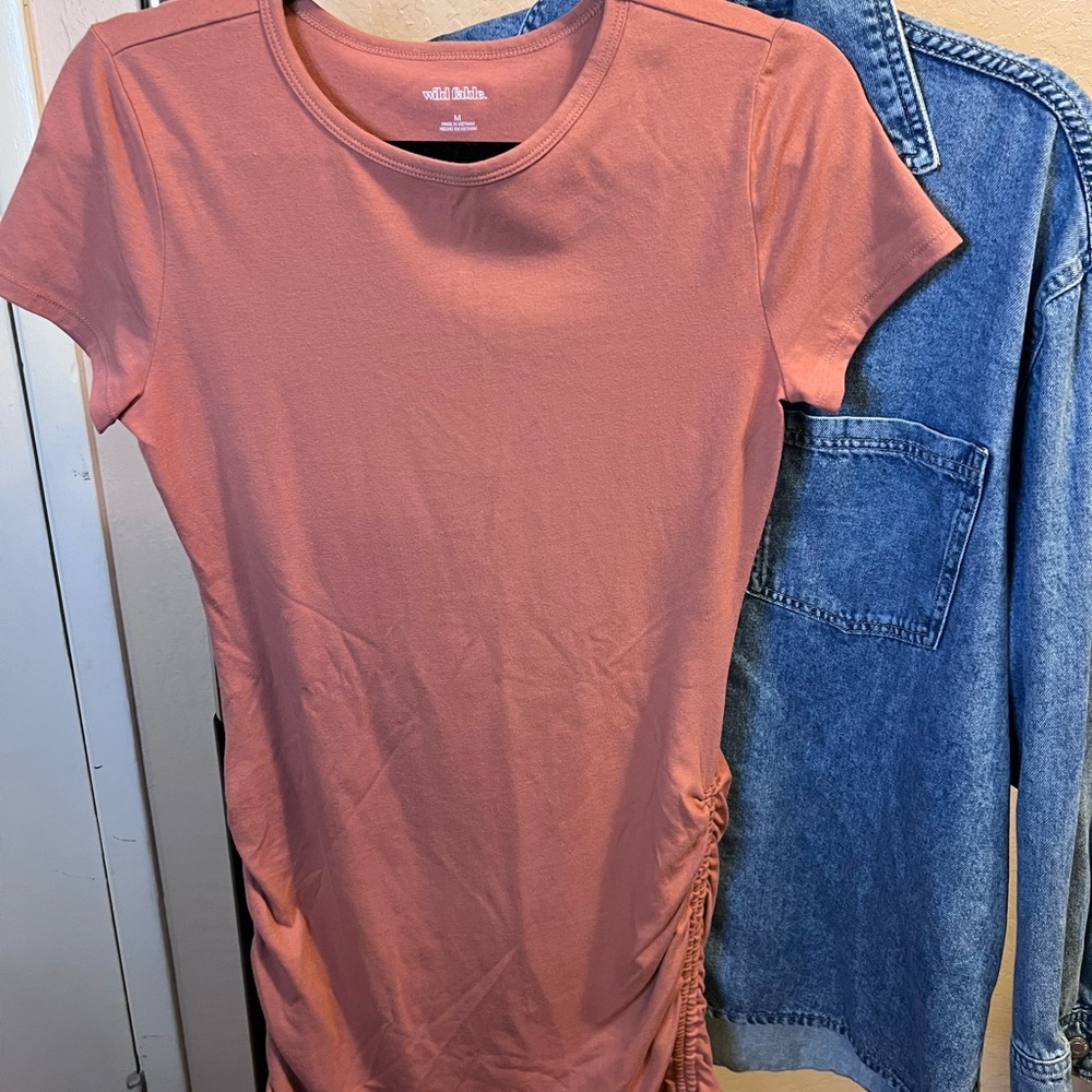Short sleeve Rouched Bodycon dress